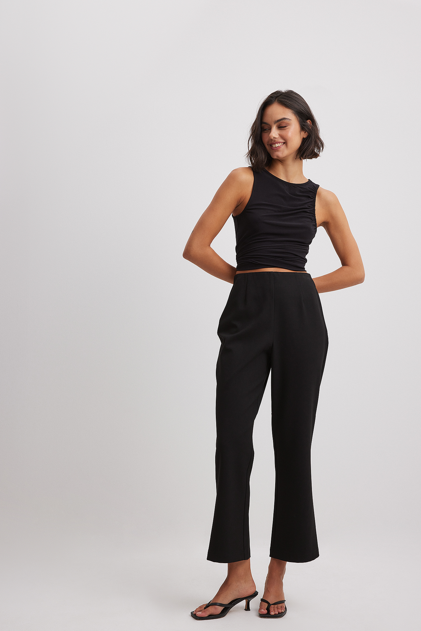 Pantalon taille best sale haute évasé