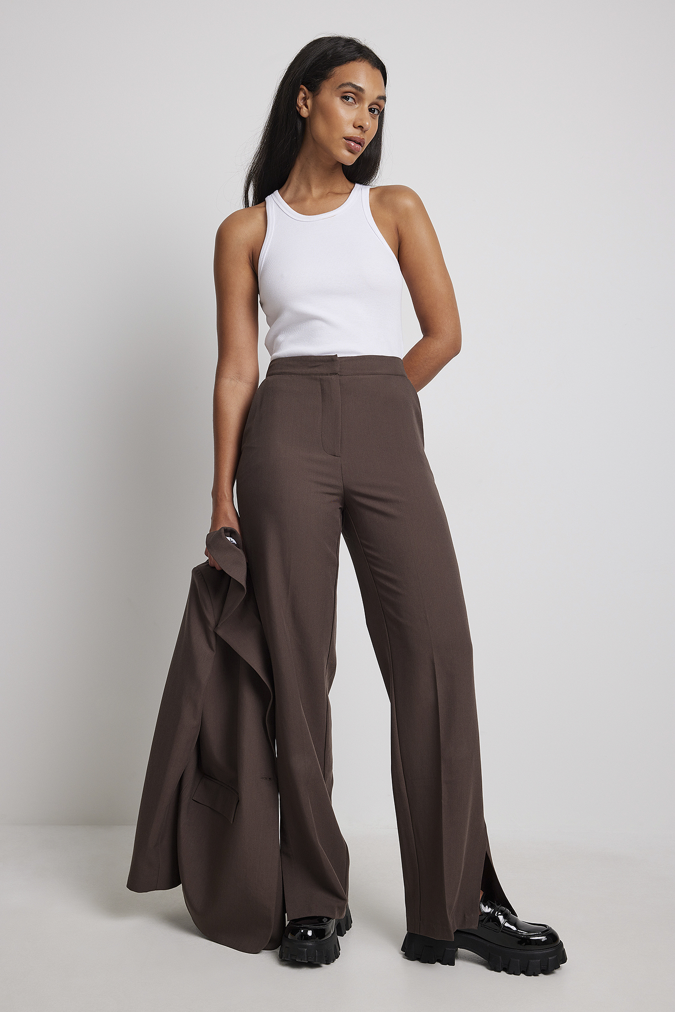 Dress pants outlet with side slits