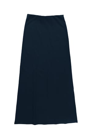 Jersey Low Waist Maxi Skirt Blue | NA-KD
