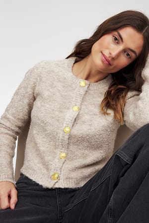 Beige Strikket cardigan