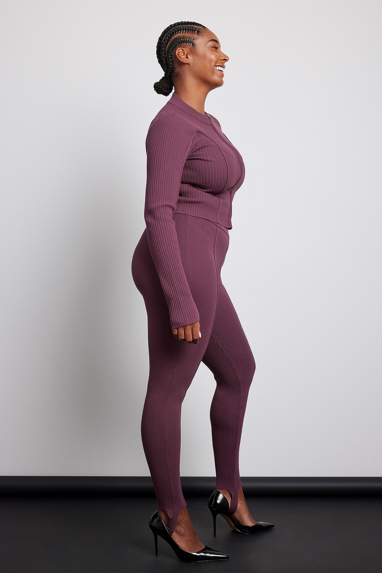 Dark Purple Solid Trousers - Selling Fast at Pantaloons.com