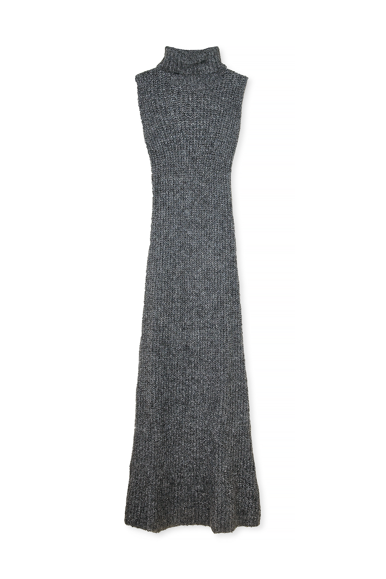 Knitted Turtle Neck Maxi Dress Grey | NA-KD