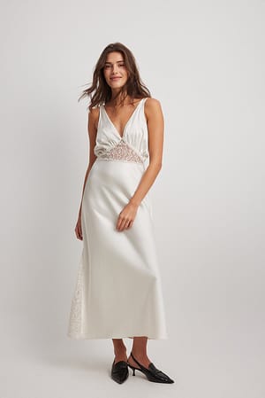 White Sexy Slip Dress Women Underwire Dresses Combination