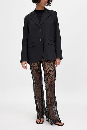 Black Lace Trousers