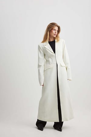 Offwhite Manteau long style blazer