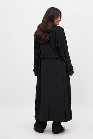 Black Lång trenchcoat