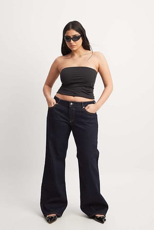 Rinse Wash Low Waist Jeans