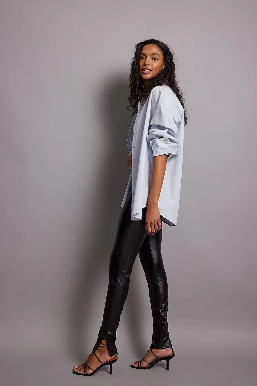Faux Leather and Ponte Legging | Karen Millen