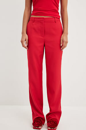 Red Pantalón de traje de talle medio