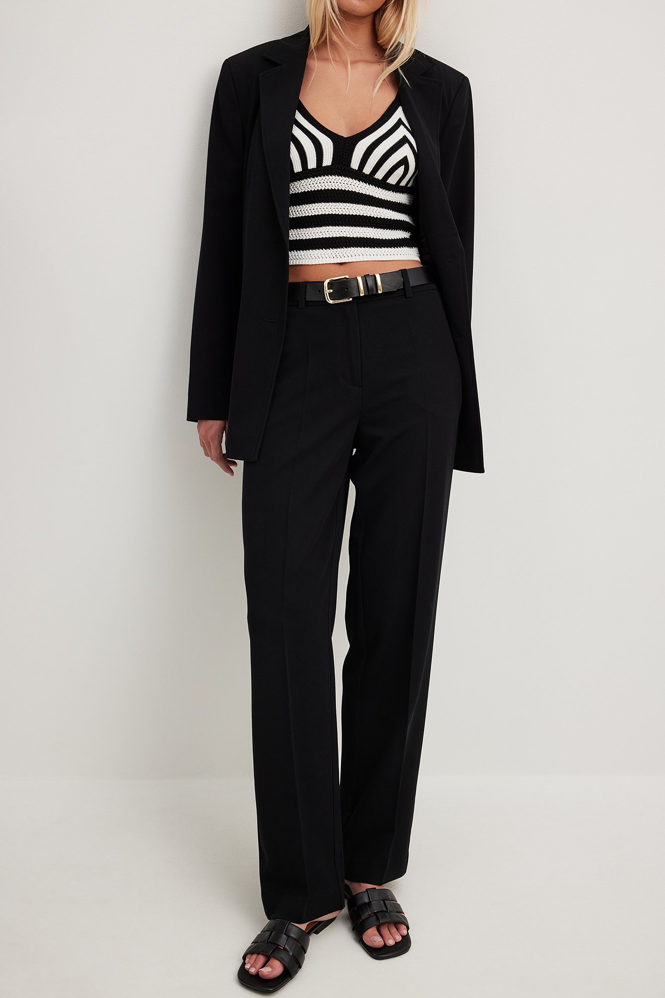 Pantalon femme droit online noir