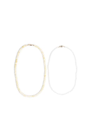 Light Yellow Multipack de collar de perlas