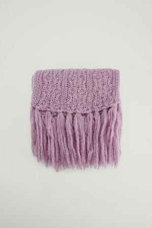 Dusty Purple Écharpe tricotée