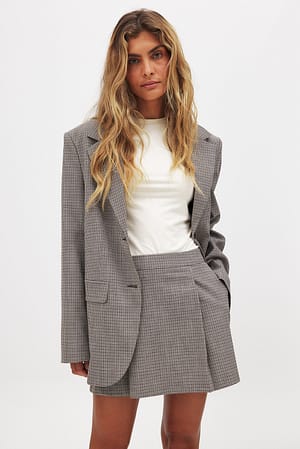 Check Oversized kleine geruite blazer