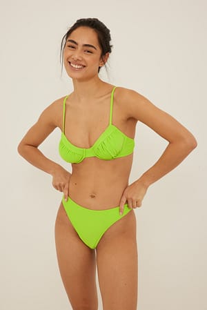 Lime Basic återvunnen bikinitrosa