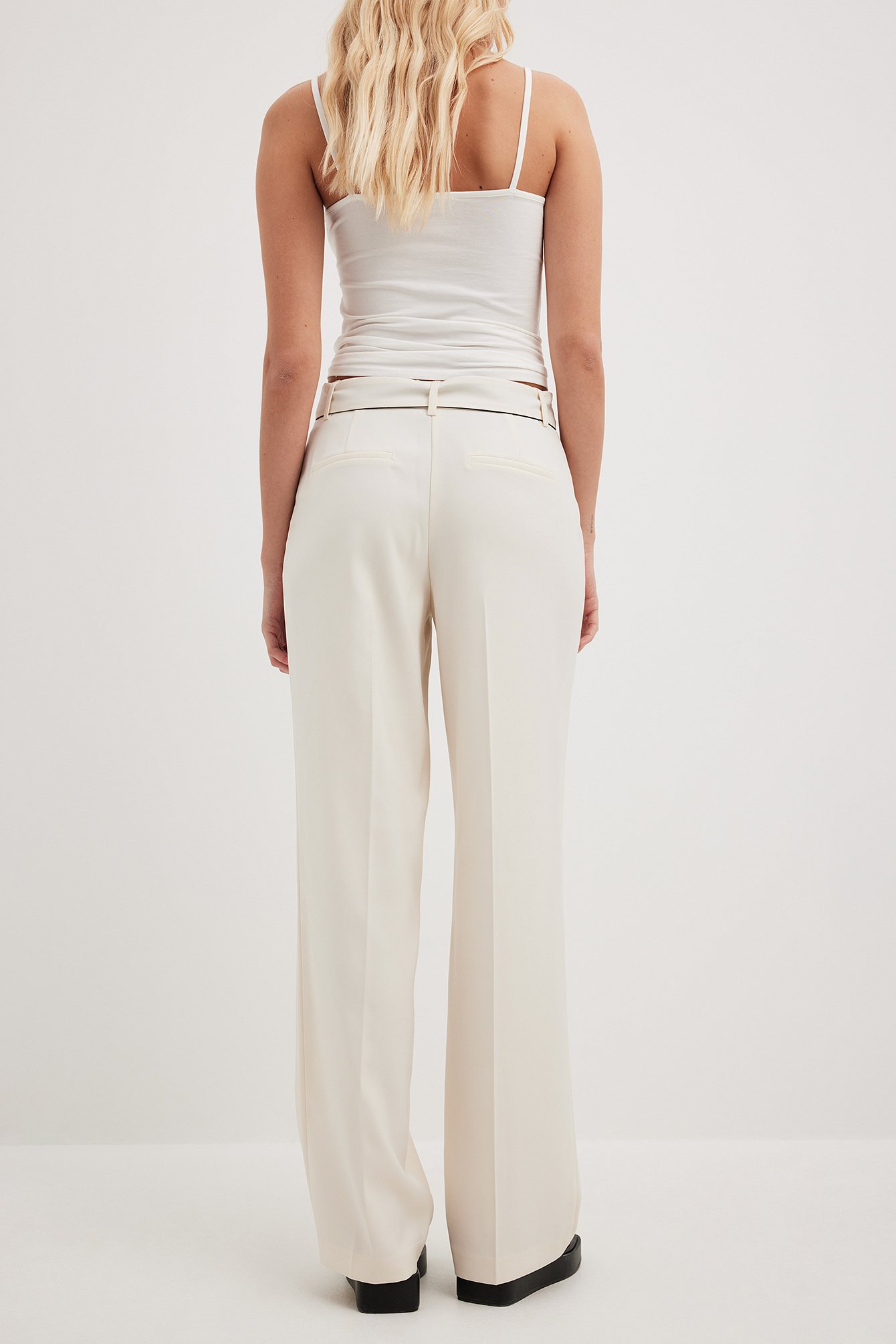 Missguided Tall co-ord ribbed belted trousers in white | ASOS