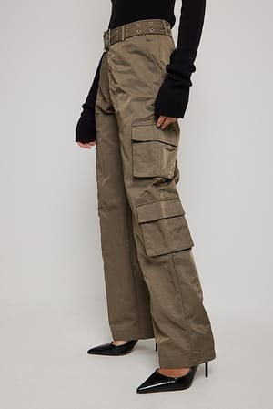 72 Pieces Women's Fleece Lined Leather Cargo Pants - Womens Pants