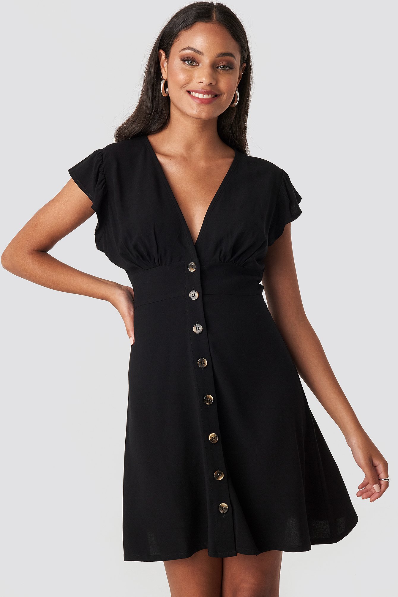 Button up sales mini dress