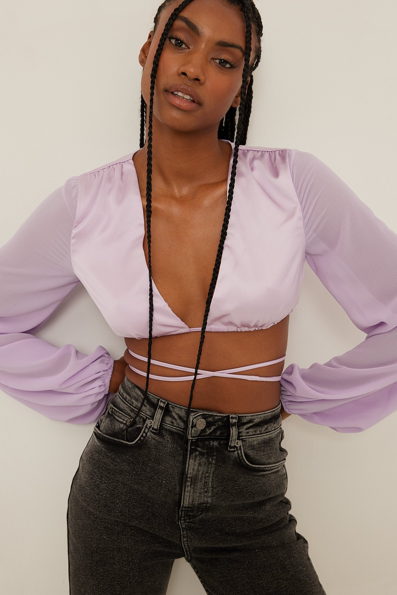 Lilac store chiffon blouse