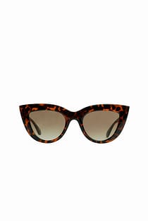 Chunky Pointy Cat Eye Recycled Sunglasses Brown | NA-KD