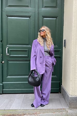 Purple Pantalón de traje de pana