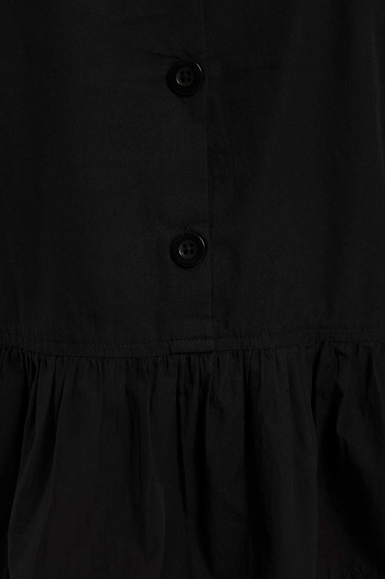 Cotton Puff Sleeve Blouse Black | NA-KD