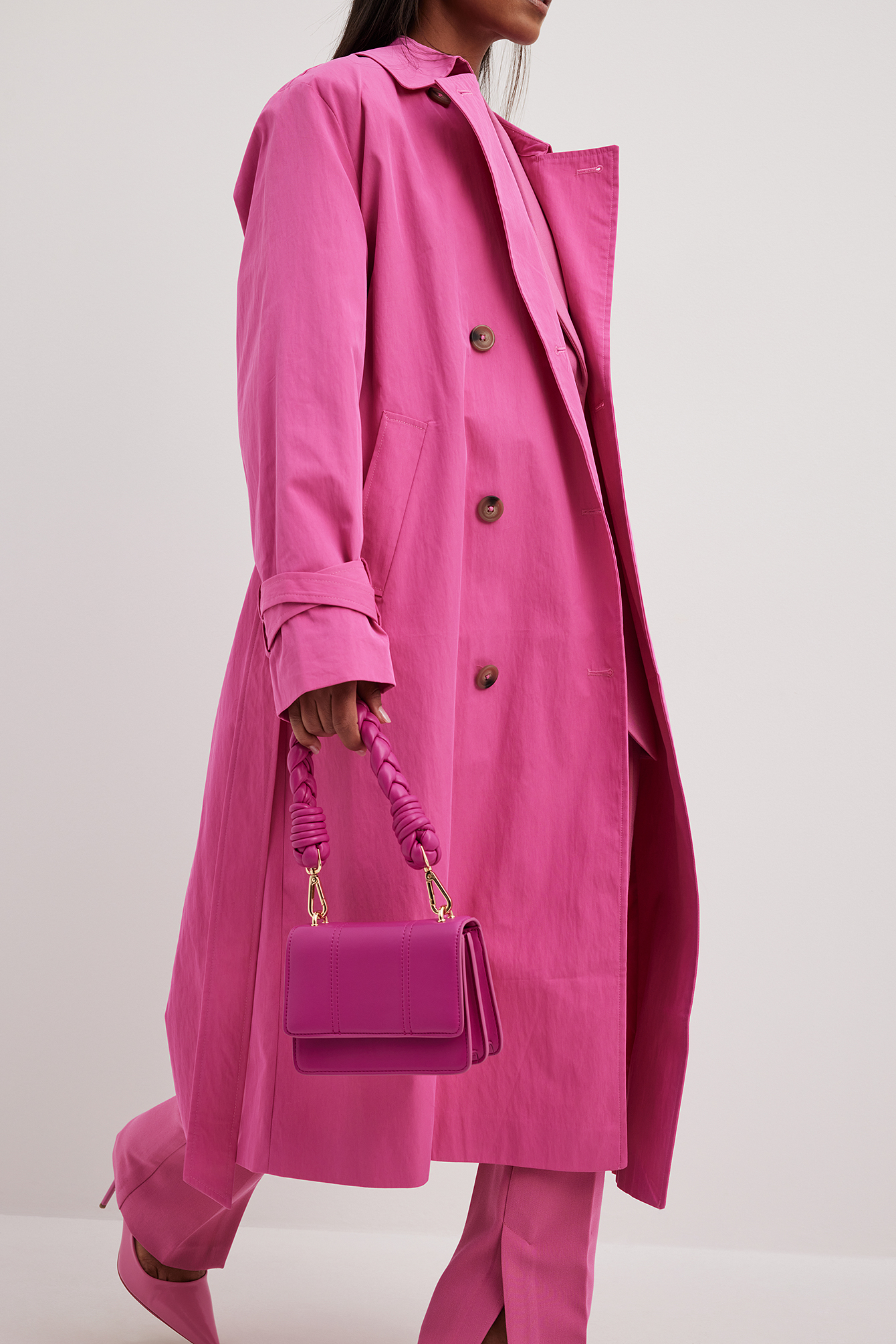 Pink trench cheap coat zara