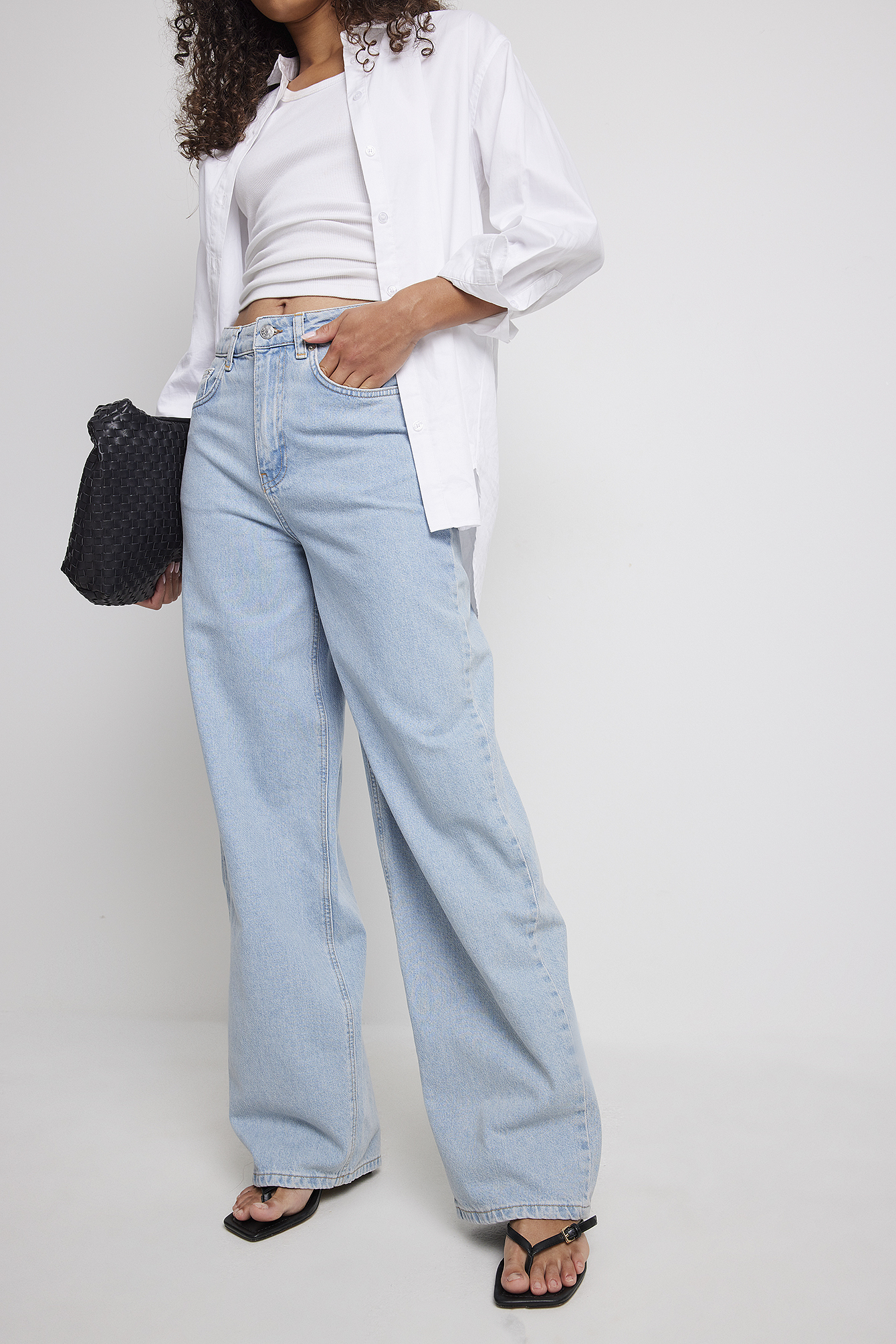 Extra Wide Leg Denim Blue | NA-KD