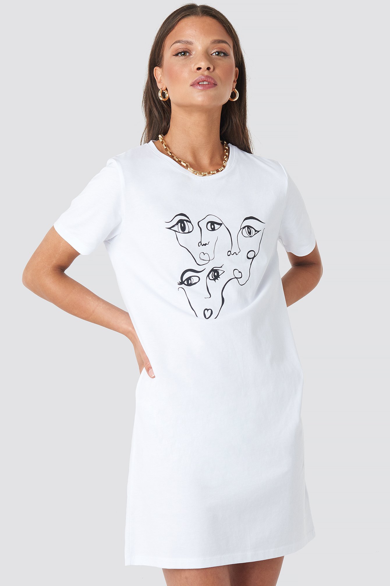 Face print t outlet shirt dress