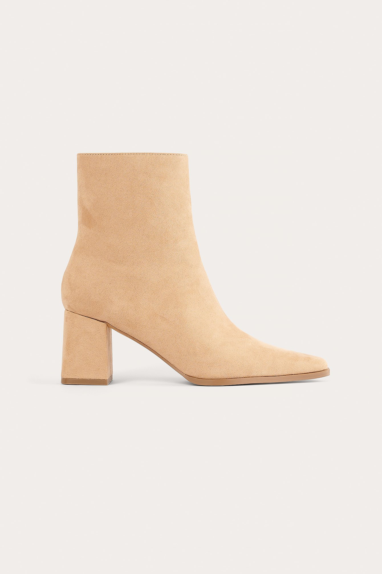 heeled nude boots