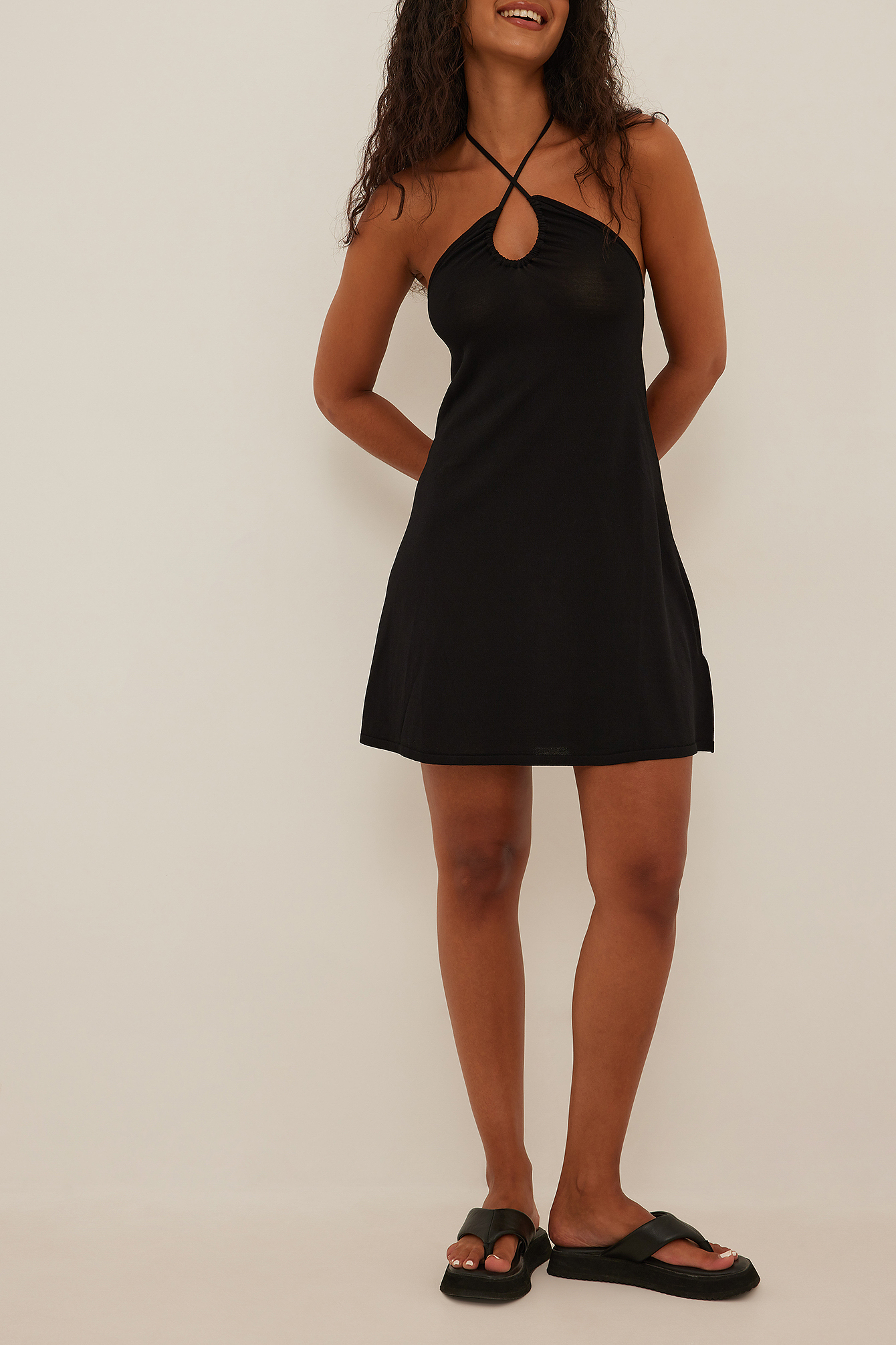 Little black flowy store dress