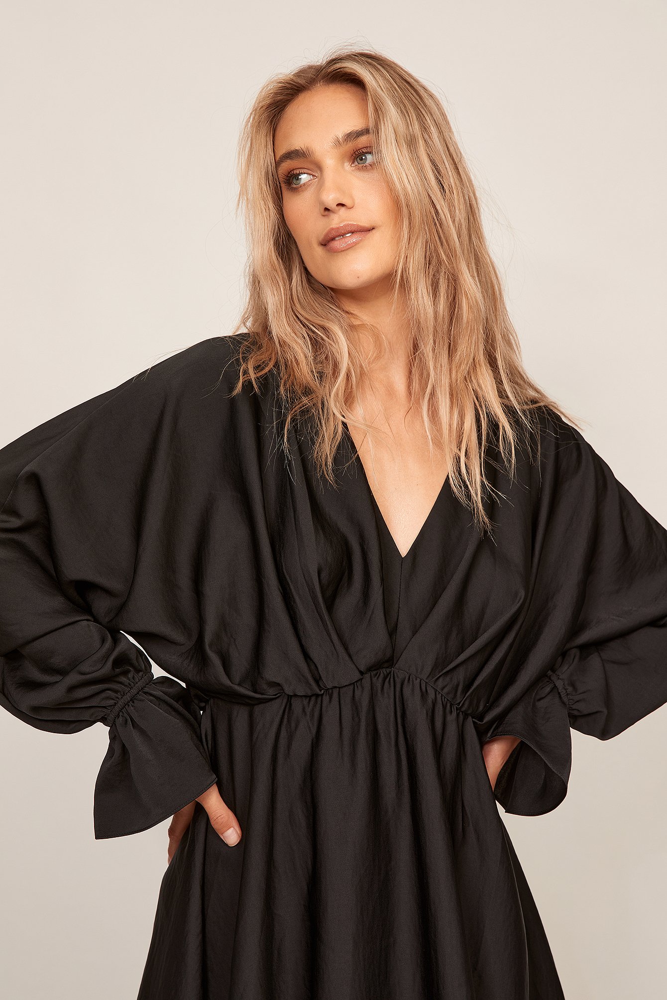 Long sleeve 2024 short flowy dress