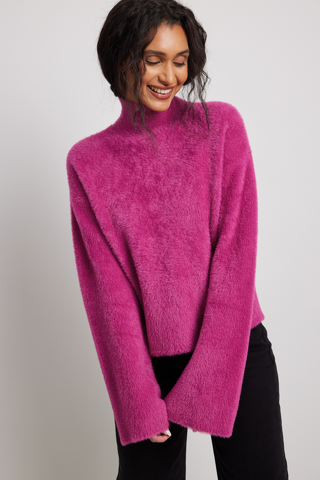 Neon pink outlet oversized jumper