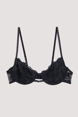 Aviana Soft-Cup Lace Bra (2352) 46H/Black : : Clothing