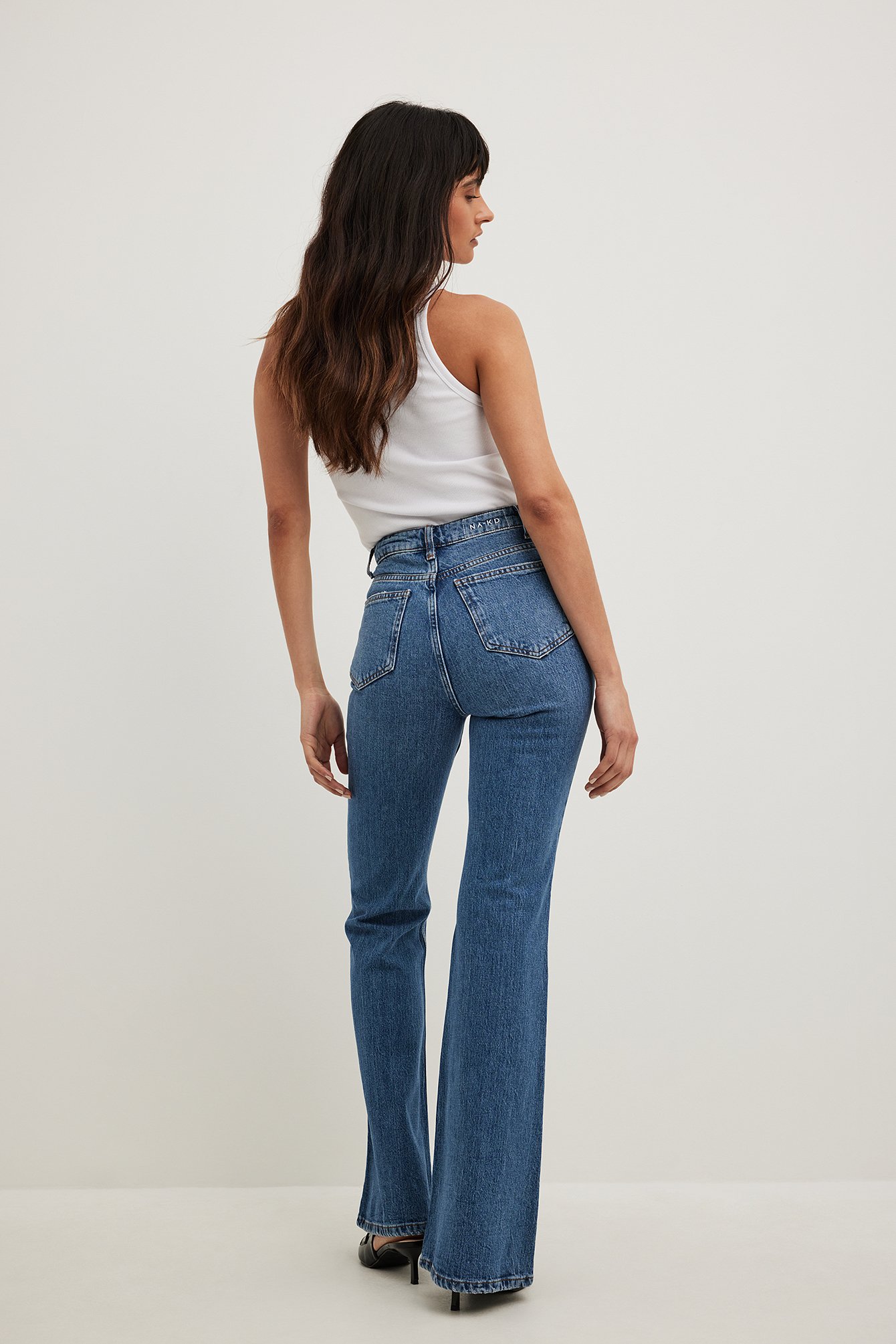 Jeans flare taille online haute