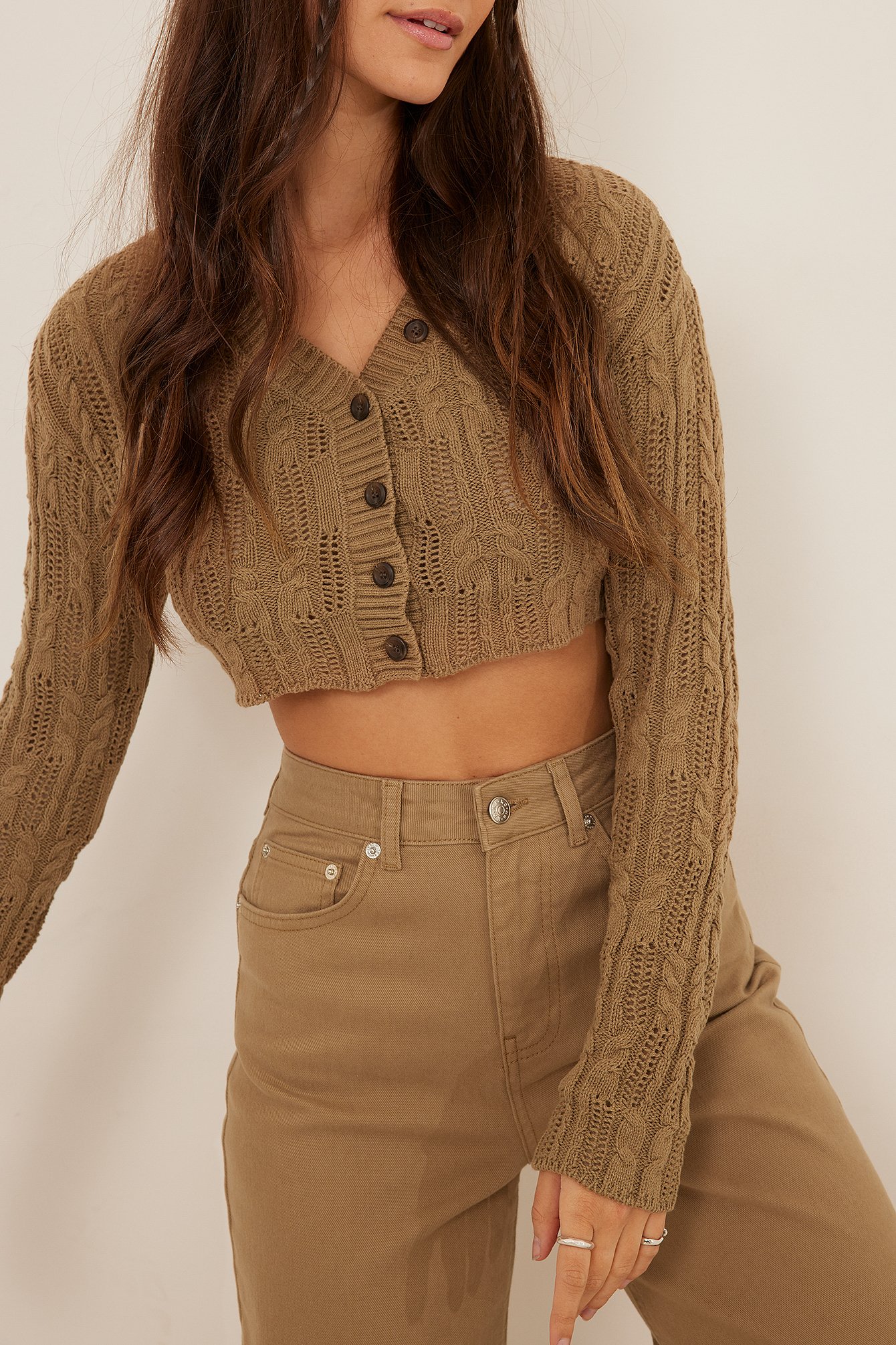 Dark beige clearance cardigan