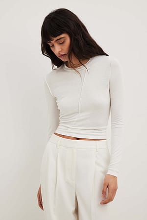 SOFIA'S CHOICE Twist Front Crop Tops for Women Long Sleeve Sexy