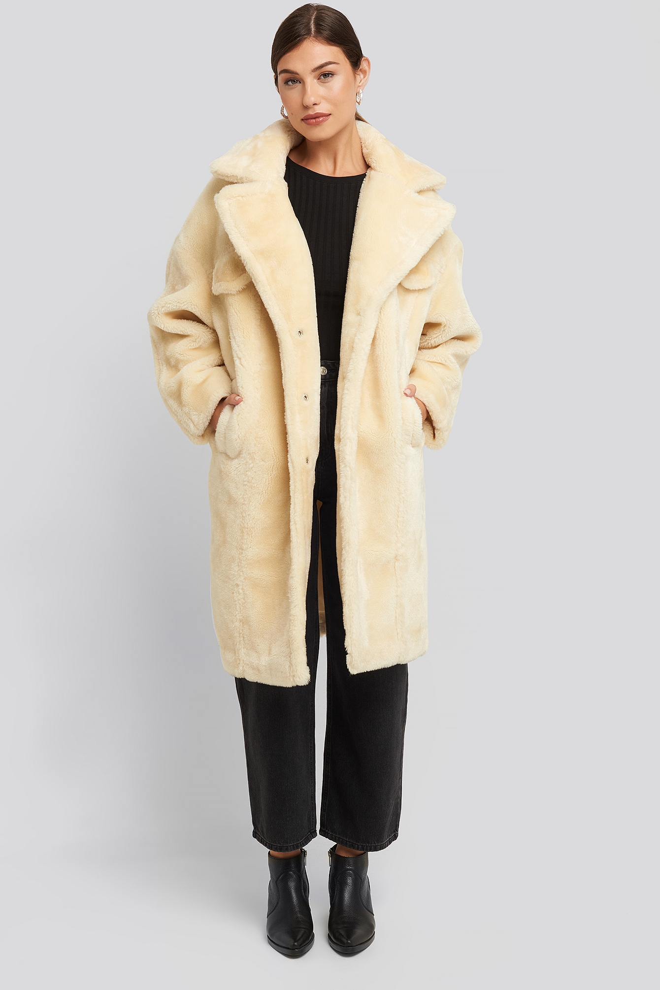 Teddy fur 2025 coat long