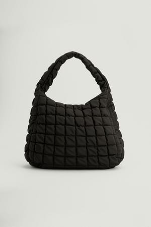 Messy Quilted Tote Black | NA-KD