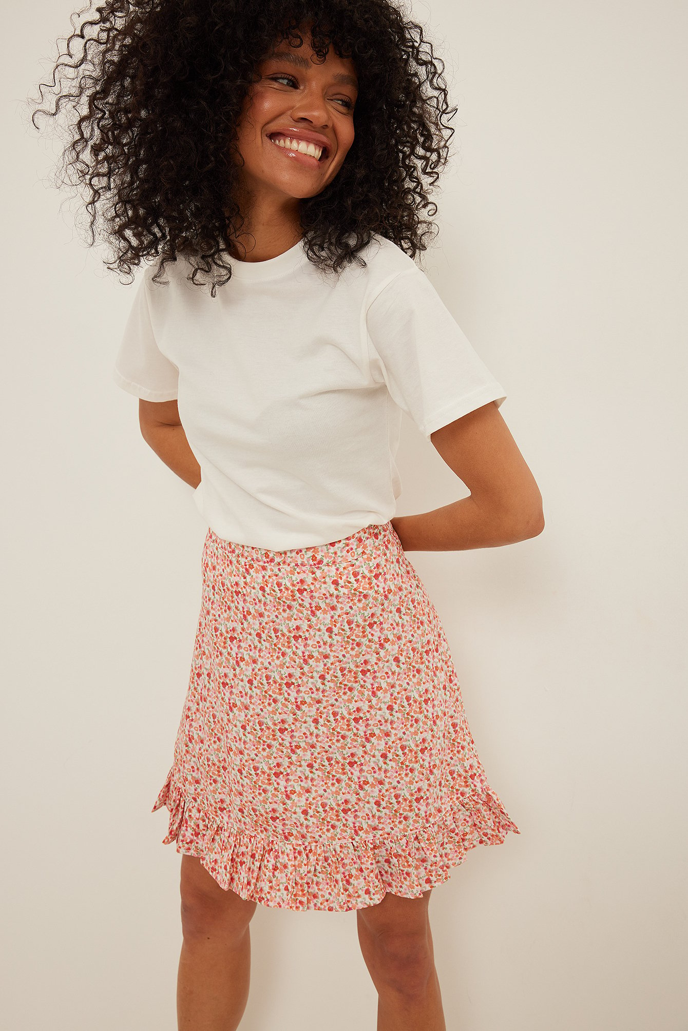 Flounce ruffle shop mini skirt