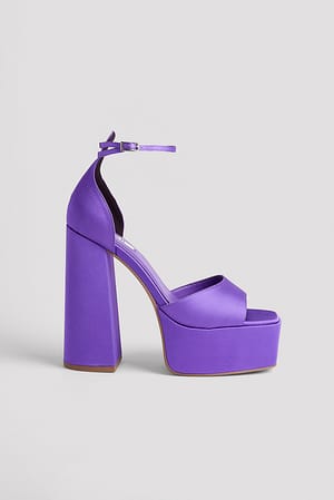 Open Toe Platform High Heels Purple | NA-KD