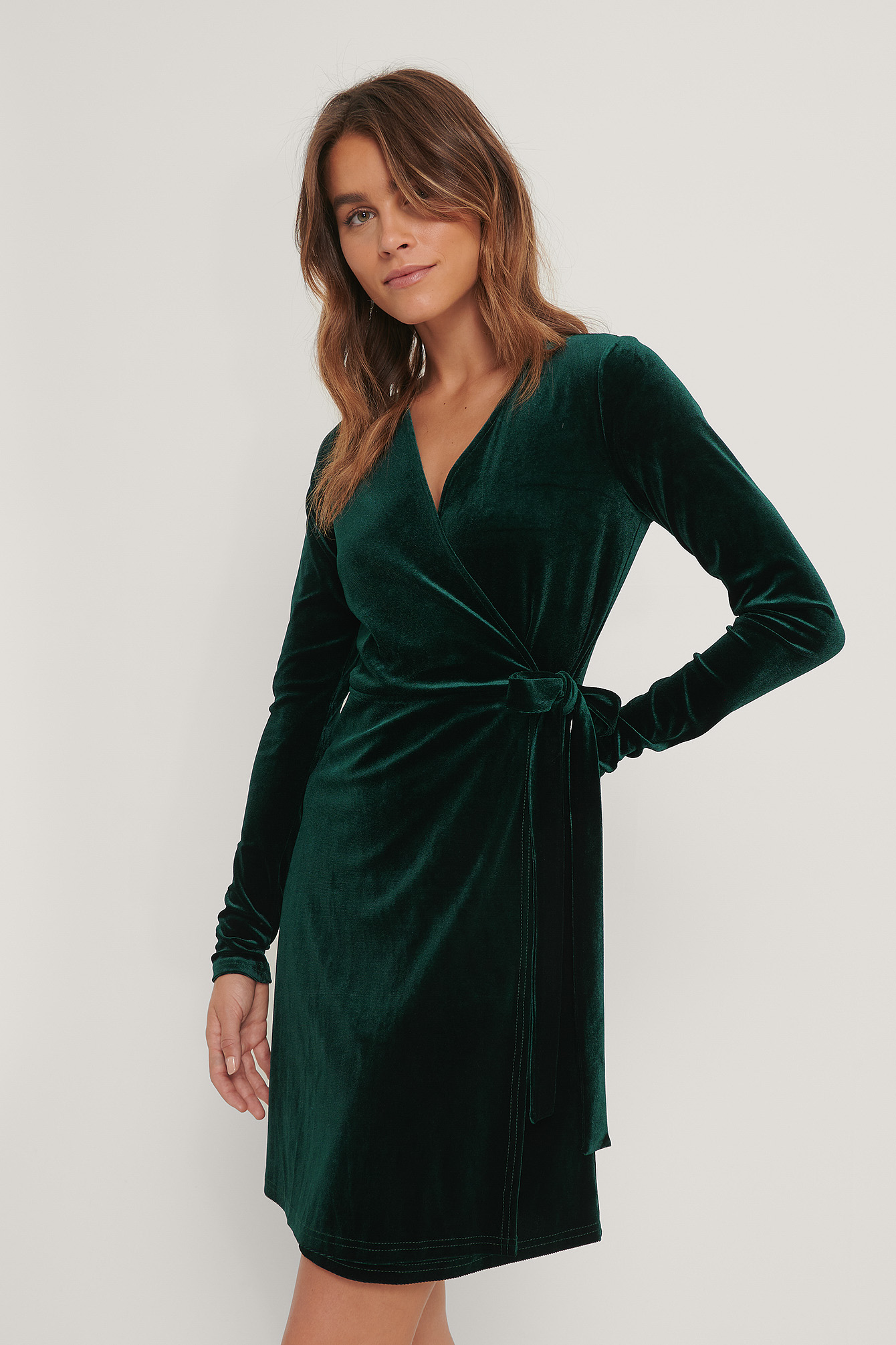 Emerald Green Velvet Dress