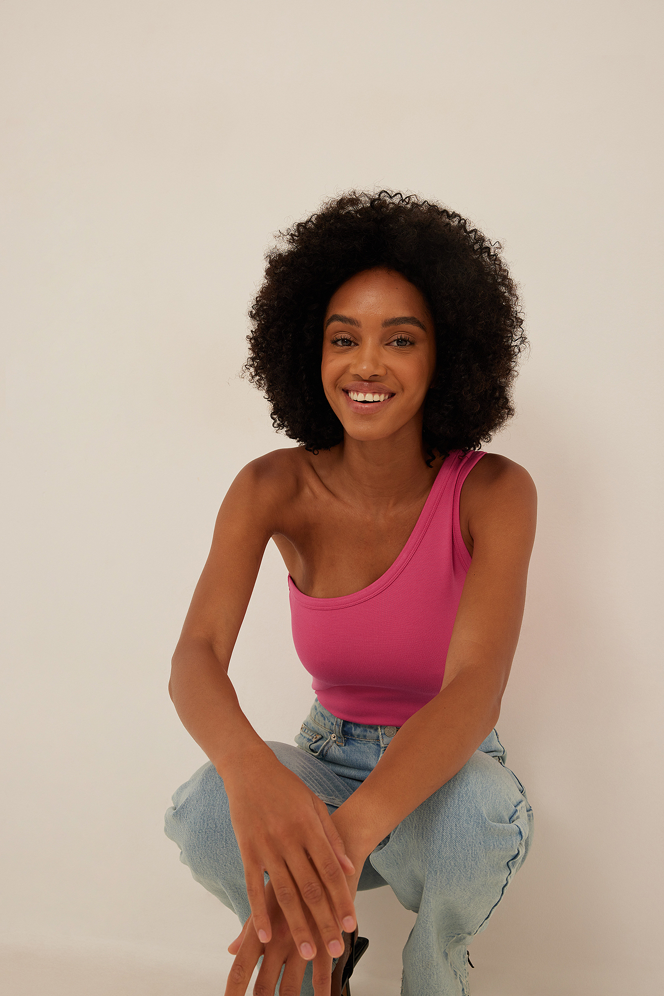 Womens Pink One Shoulder Tops | NA-KD