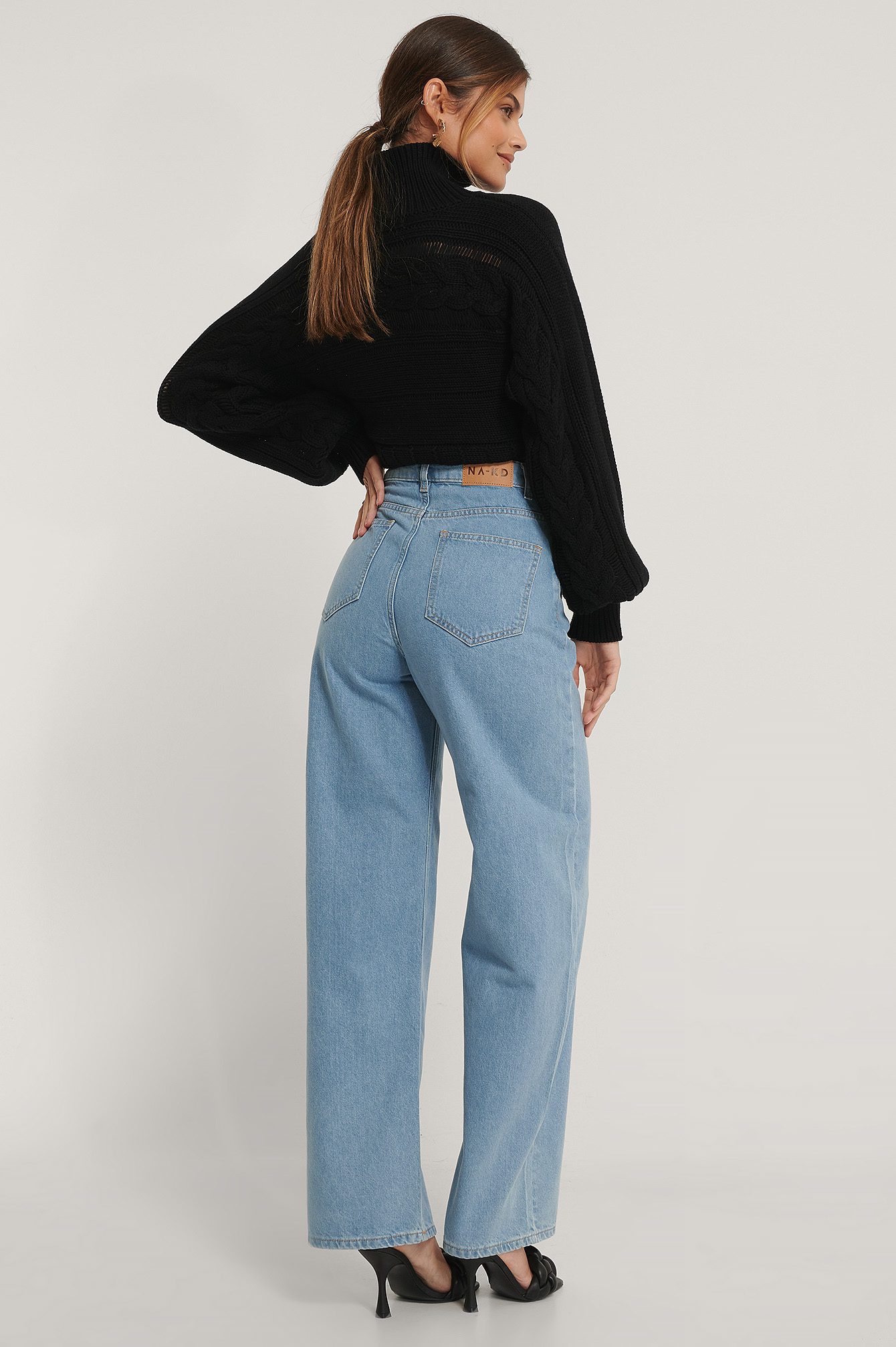 Extra Wide Leg Denim Blue | NA-KD