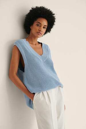 opleggen kroeg breedte Sweater vest | Shop knitted vests for women at NA-KD | NA-KD
