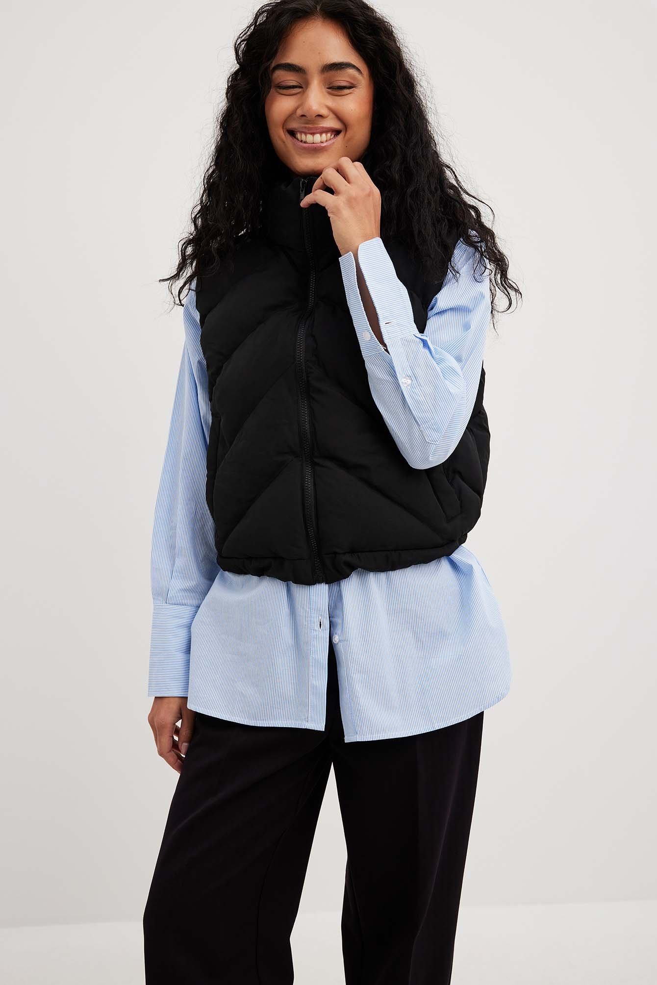 Padded Vest Black | NA-KD