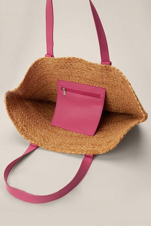 Pocket Detail Beach Bag Pink | NA-KD