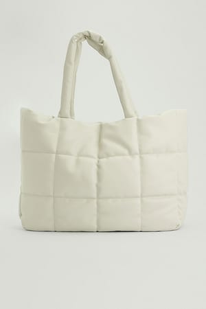 Puffy Tote Bag Offwhite | NA-KD