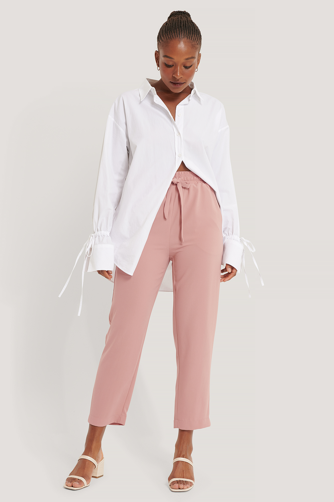 Pink cheap drawstring pants