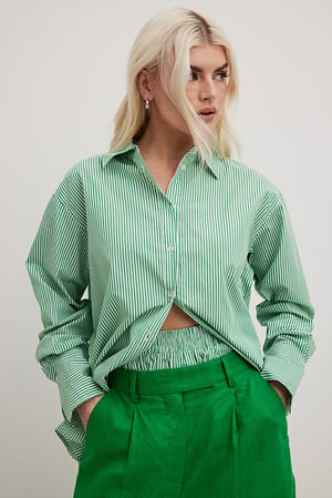 Relaxed Cotton Shirt Stripe | NA-KD