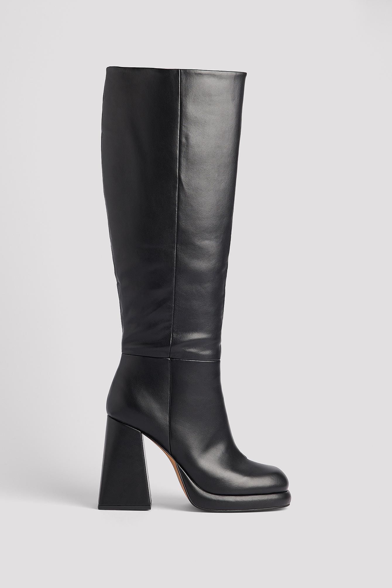 Retro Knee High Boots Black | NA-KD